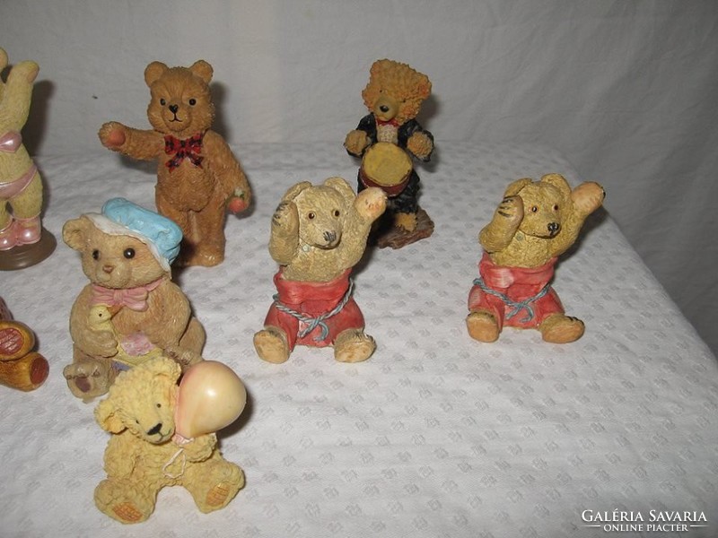 Statue - collection - 12 pcs - English - teddy bear - 11 - 4 cm - ceramic - perfect