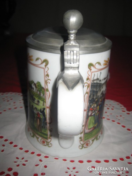 Beer mug, made of high-quality Seltman-Weiden porcelain, not other ceramics, 17 cm