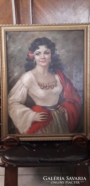 Gypsy girl oil on canvas 60 cm x 80 cm