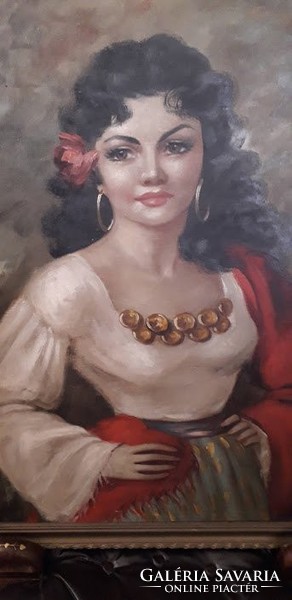 Gypsy girl oil on canvas 60 cm x 80 cm