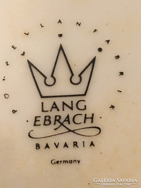 Lang ebrach metal framed porcelain wall plate