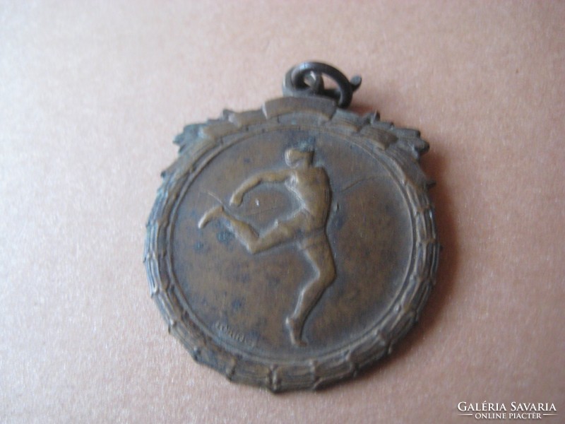 Athletics medal from the 20s, 30 mm, with Lőrinc signature