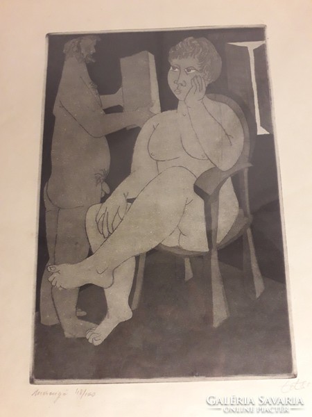 Rarity!!! Amerigo tot - pensive - nudes etching flawless