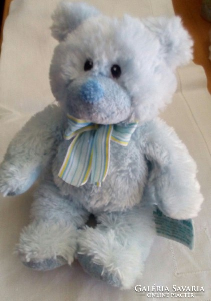 My first teddy, light blue, 28 cm high