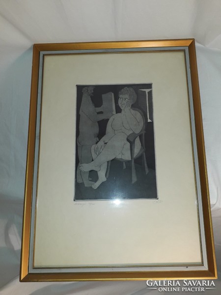 Rarity!!! Amerigo tot - pensive - nudes etching flawless