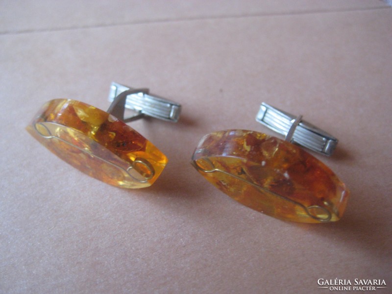 Nice, amber cuff, 1.5 x 2.7 cm