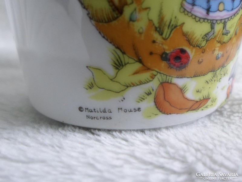 Marked reuter porcelain fairy tale pattern mug