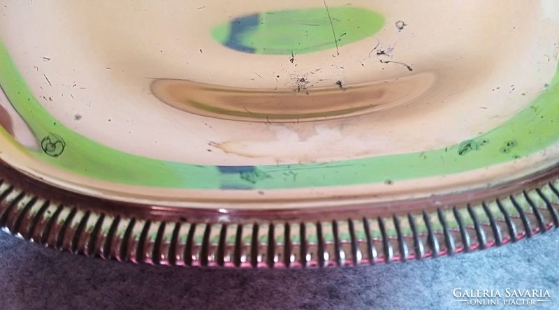 Anlaufgeschützt marked metal bowl (worn silver)