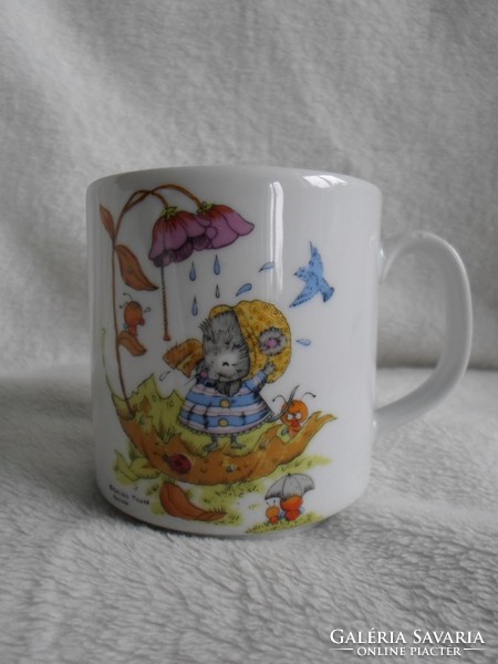 Marked reuter porcelain fairy tale pattern mug
