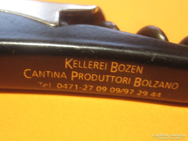 Professional corkscrew bottle opener, Kellerei Bozen, closed 12 cm