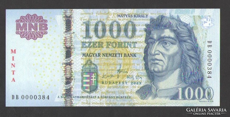 1000 forint 2009. MINTA.  UNC!!