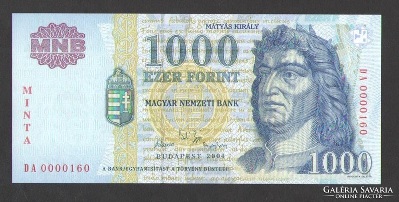 1000 forint 2004. MINTA.  UNC!!