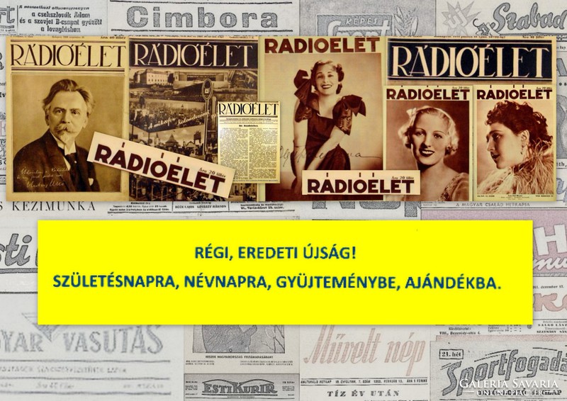 1936 április 3  /  Rádióélet  /  Régi ÚJSÁGOK KÉPREGÉNYEK MAGAZINOK Szs.:  9213