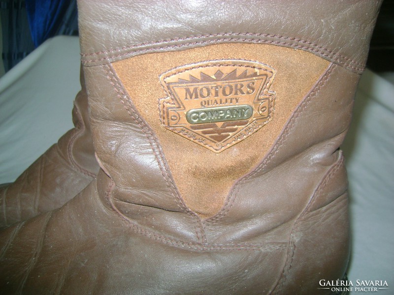 'Motors quality company' - 40's leather motorcycle boots
