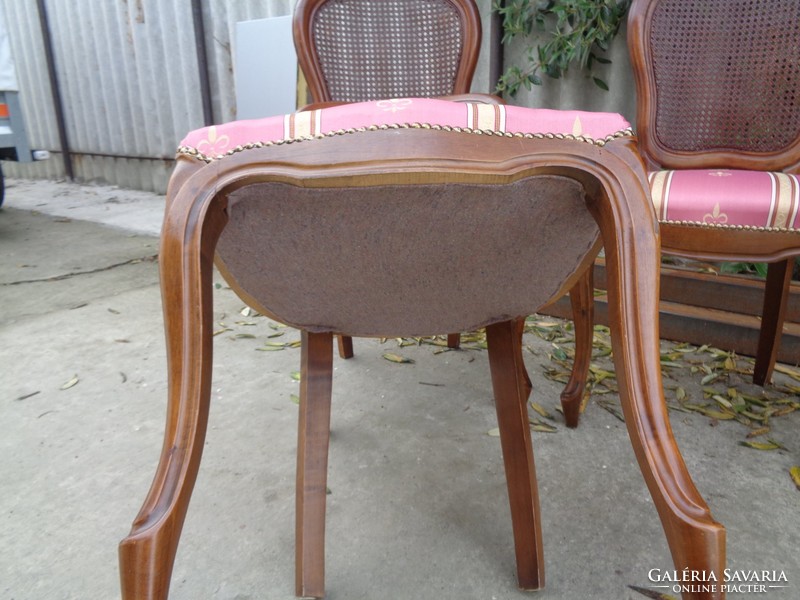 2 chairs with rattan backs