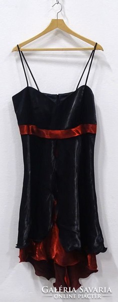 0W127 Piros-fekete organza kisestélyi ruha