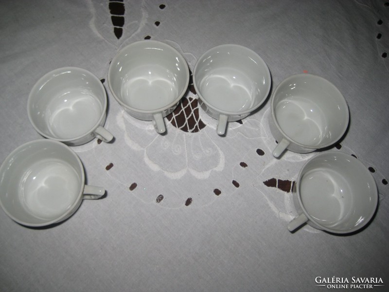 Zsolnay, mocha cups with elf ears, shield seal, set of 6, diam. 5.2 cm