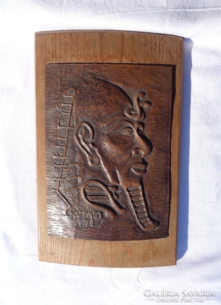 Egyiptomi fej, falikép, Kutasy 1971-es alkotása