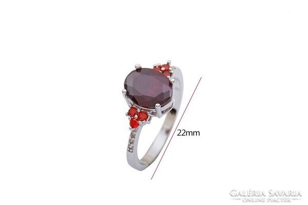 Red stone ring size 8