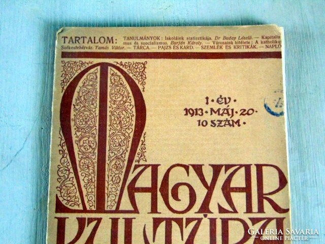 1913 május 20  /  Magyar Kultúra  /  RÉGI EREDETI ÚJSÁG Ssz.: 59