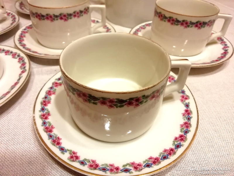 Antik Zsolnay porcelán teás készlet