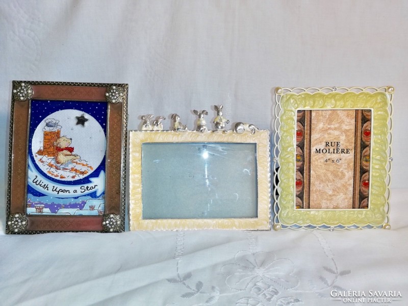 3 enameled beautiful picture frames for sale