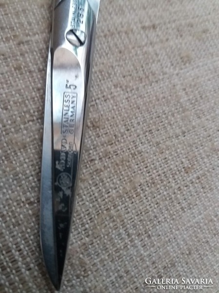 Old marked and serially numbered soling scissors