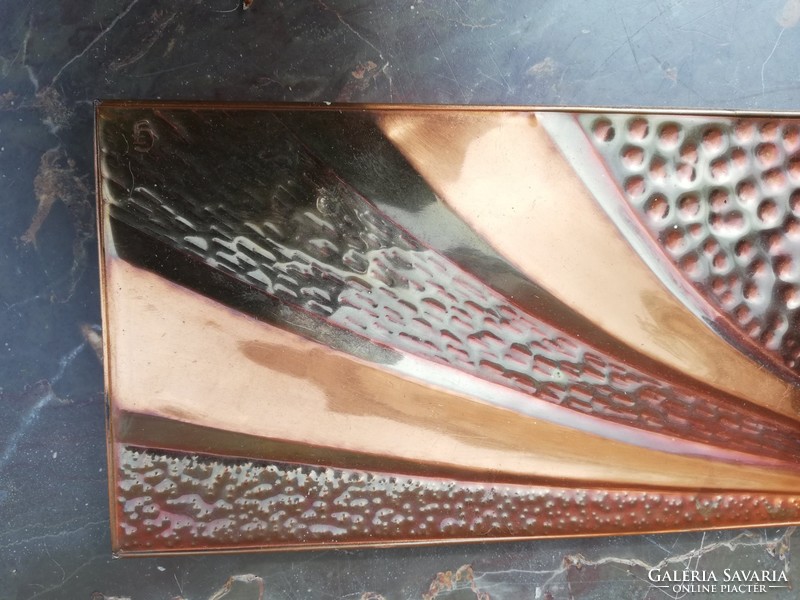 Retro artistic designer copper wall lamp with goldsmith artwork
