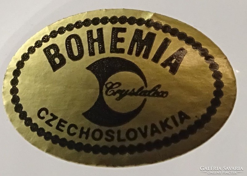 0W628 Bohémia fújtüveg ibolyaváza