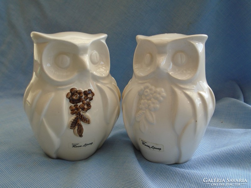 Couple of owls, by world-renowned artist rosa ljung, art dec