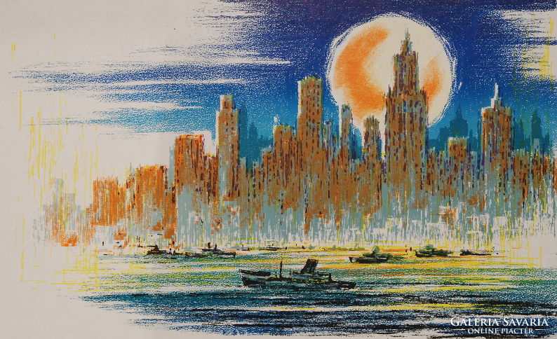 W. Zandat: New York - original grafik