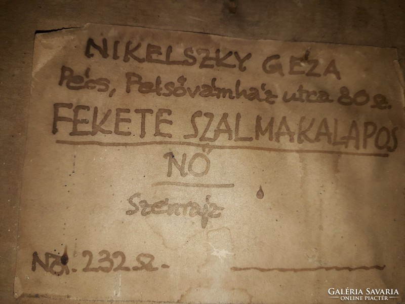 Nikelszky Géza - Kalapos Nő.