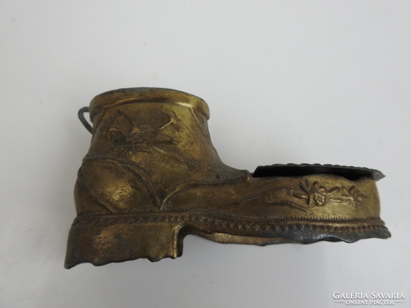 Antik cipő alakú cigaretta tartó és hamutartó - hamuzó