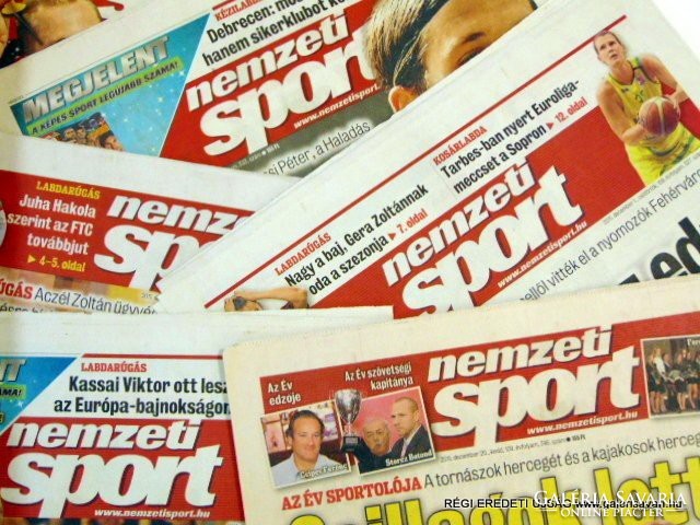 2012 május 27  /  Nemzeti SPORT  /  SZÜLETÉSNAPRA! RETRO, RÉGI EREDETI ÚJSÁG Szs.:  10275