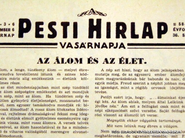1936 szeptember 6  /  PESTI HIRLAP VASÁRNAPJA  /  Régi ÚJSÁGOK KÉPREGÉNYEK MAGAZINOK Szs.:  11008