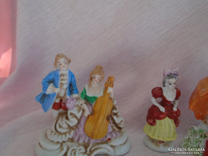 2 db német barokk figura, egy darab japán jelzett figura csak egyben eladó