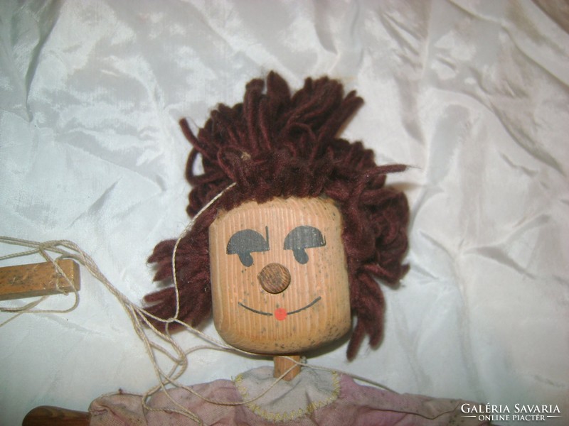 Retro marionett bábú fából - fiú