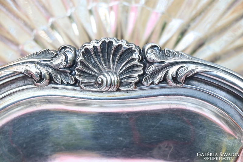 Victorian antique silver plated dish serving