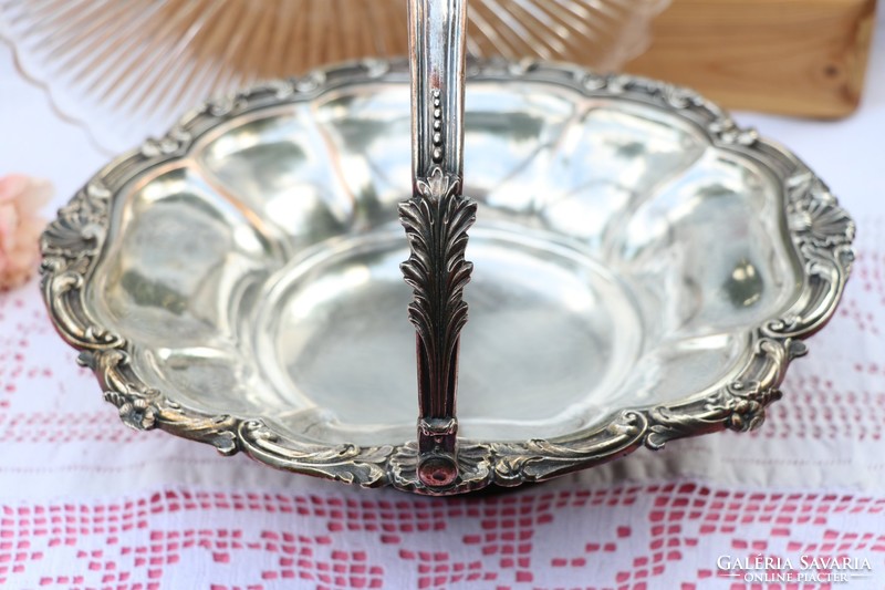 Victorian antique silver plated dish serving