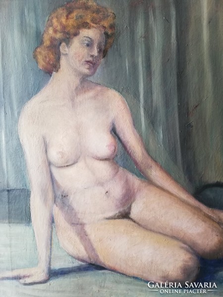 Pajor ferenc xx.Sz. Hungarian painter: female nude oil 60x50 cm