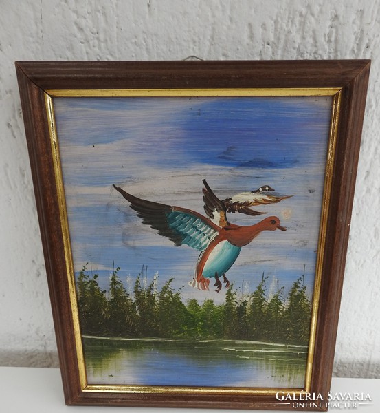 Wild ducks - oil painting