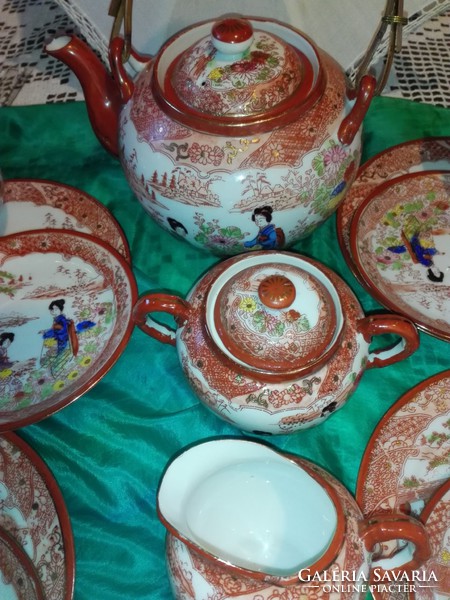 Hand-painted Japanese porcelain breakfast table, tea table... 5 Person, 20 pcs.