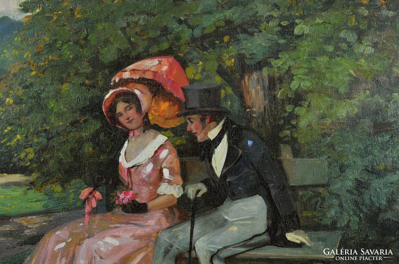 Ilma Bernáth (1891-1961): courtship in the park