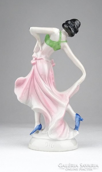 0X092 Régi porcelán táncosnő figura 14 cm