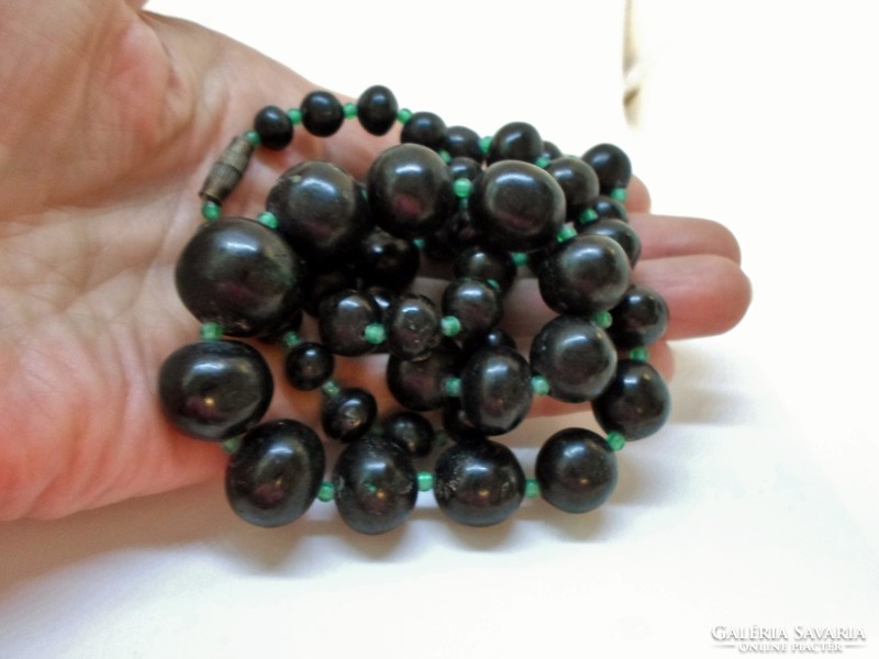 Very rare genuine black malachite necklace