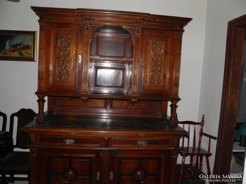 Old German sideboard circa 1880-1890.