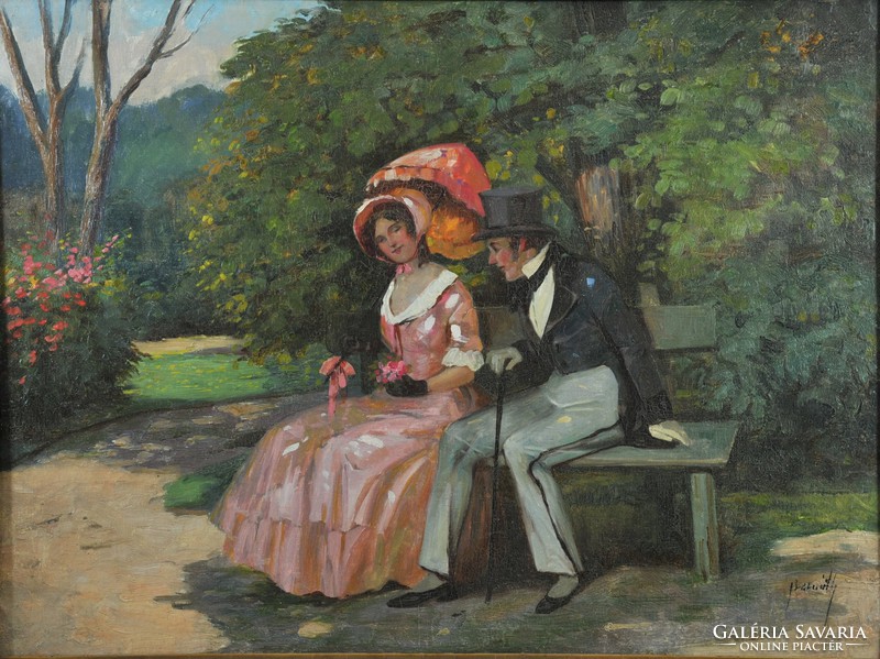Ilma Bernáth (1891-1961): courtship in the park