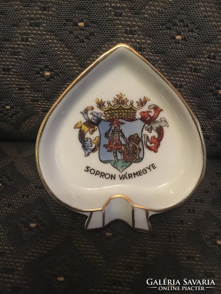 3 antique drasche bowls with coat of arms (county of Sopron, Sopron and Székesfehérvár)