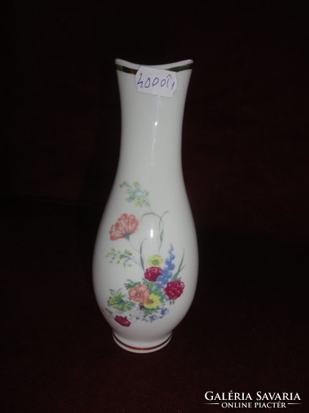Hollóházi porcelán váza, 18 cm magas (virágmintás).  Vanneki!