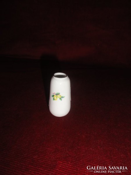 Raven Háza porcelain mini vase, 5.4 cm high, with a yellow flower pattern. He has! Nice!